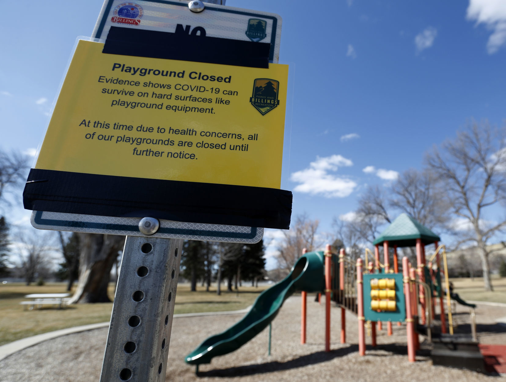 Playgrounds closed